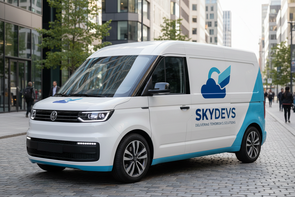 skydevs brands delivery car